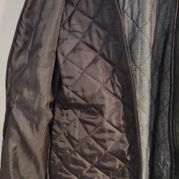 Topman dark green mens medium removable liner g hooded medium length coat